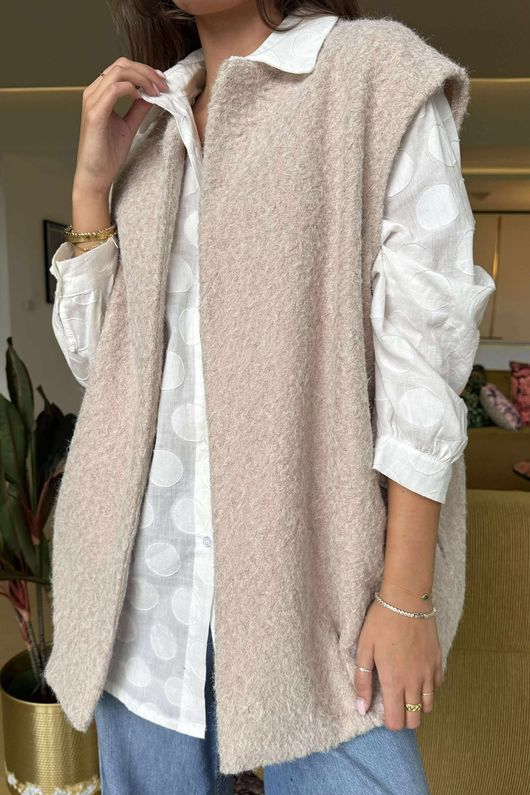 Made in Italy Norbury Gilet Stone
